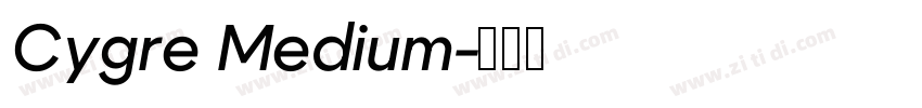 Cygre Medium字体转换